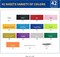 42 Pack 12"x10" Iron On Vinyl Sheets for Cricut/Silhouette with 13 Vibrant Colors